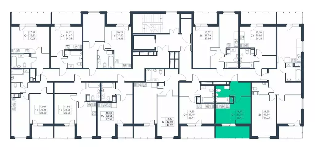 Квартира-студия: Коммунар, Ново-Антропшинская улица, 5к2 (26.41 м) - Фото 1