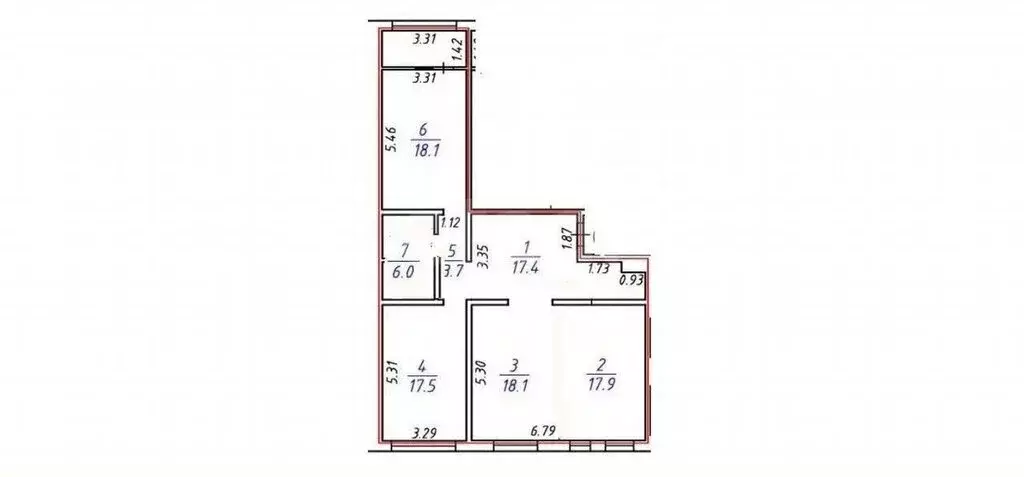 3-комнатная квартира: Иркутск, улица Красных Мадьяр, 29 (100 м) - Фото 1