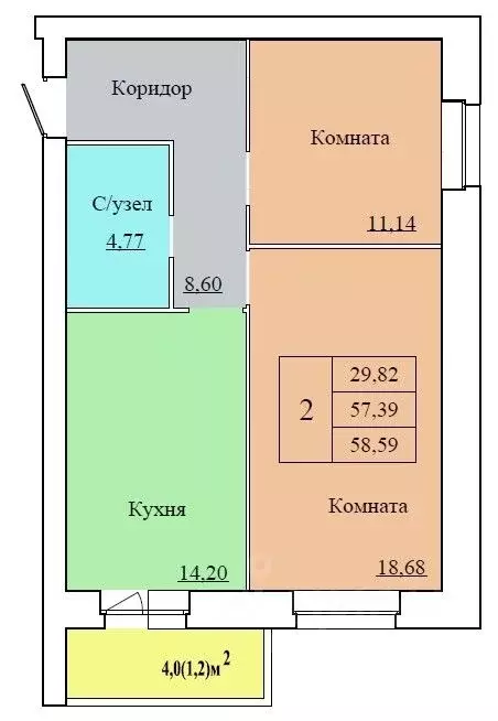 2-к кв. Ярославская область, Ярославль ул. Белинского, 17А (58.59 м) - Фото 0