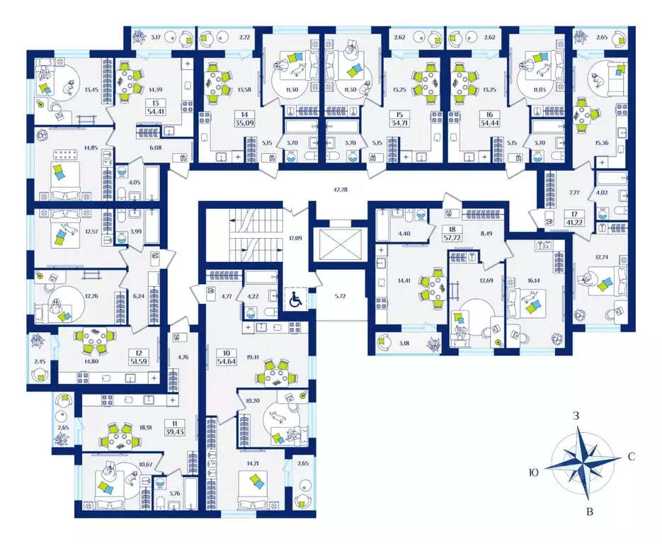 2-к кв. Калининградская область, Зеленоградск  (57.72 м) - Фото 2
