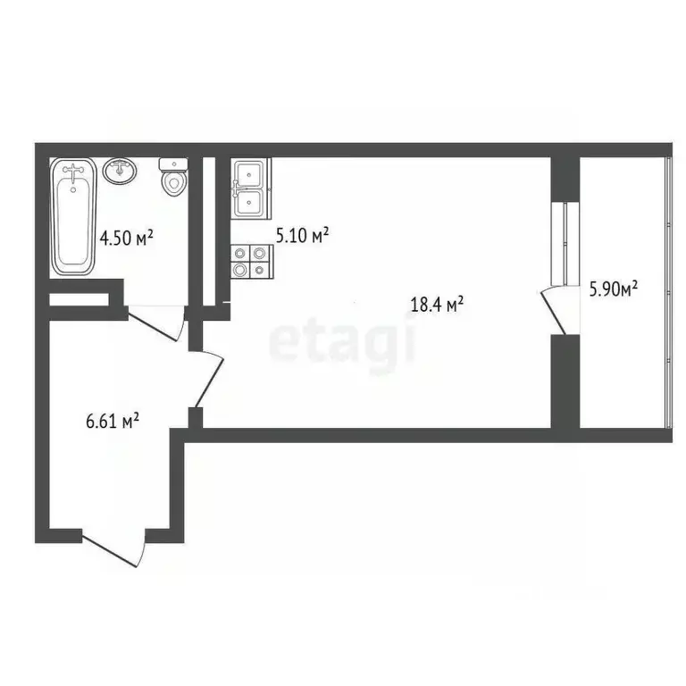 Студия Ростовская область, Ростов-на-Дону ул. Оганова, 20с3 (34.6 м) - Фото 0