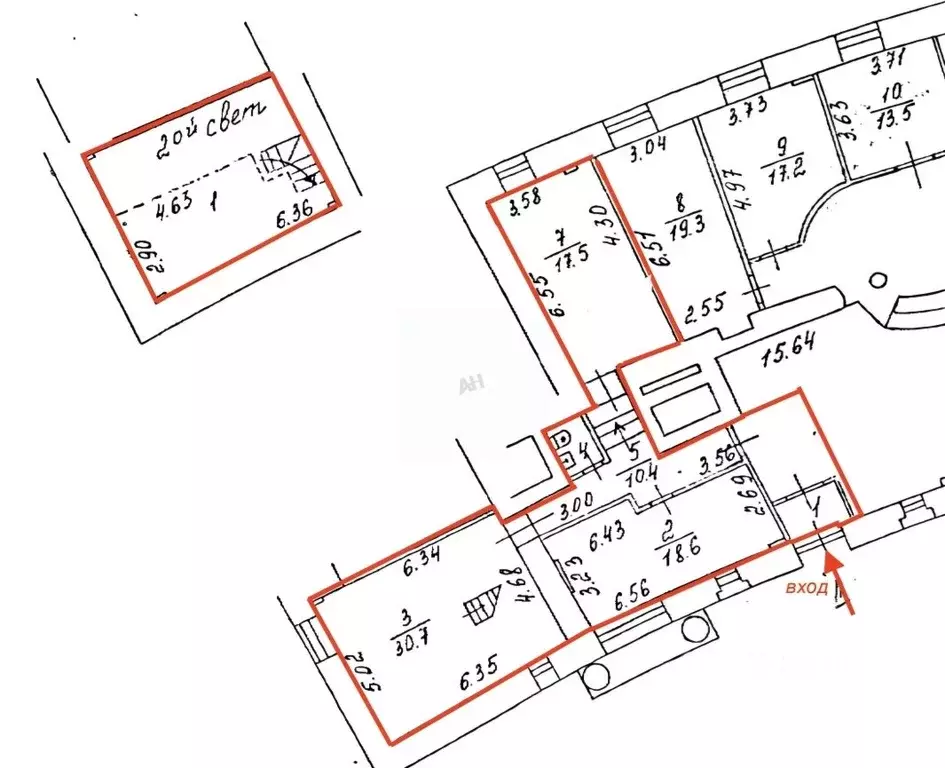 Помещение свободного назначения в Москва Ленинский просп., 30 (103 м) - Фото 2