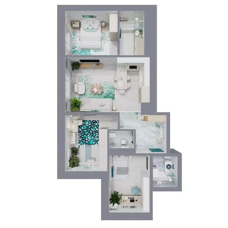 4-комнатная квартира: Маркова, квартал Стрижи, 16 (83.5 м) - Фото 2