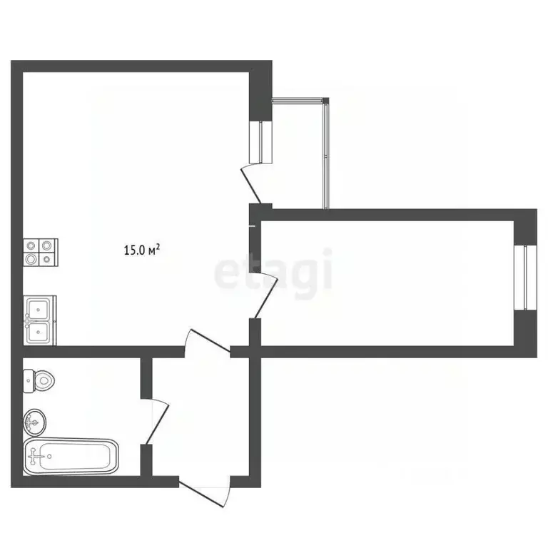 1-к кв. Краснодарский край, Анапа Парковая ул., 79к2 (42.5 м) - Фото 2