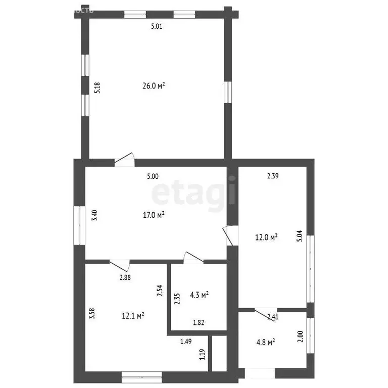 Дом в деревня Карасевка, Озёрная улица (103 м) - Фото 2