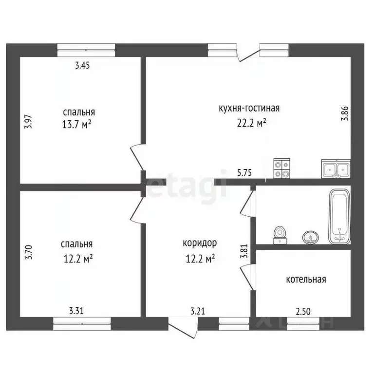 Дом в Кемеровская область, Кемеровский муниципальный округ, с. ... - Фото 2