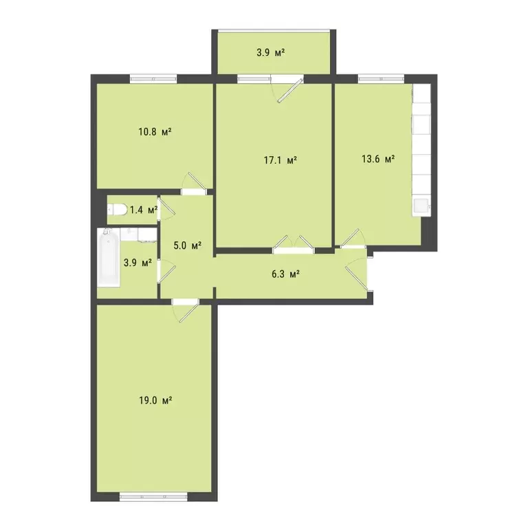 Продаётся 3-к квартира, 76.4 м - Фото 0