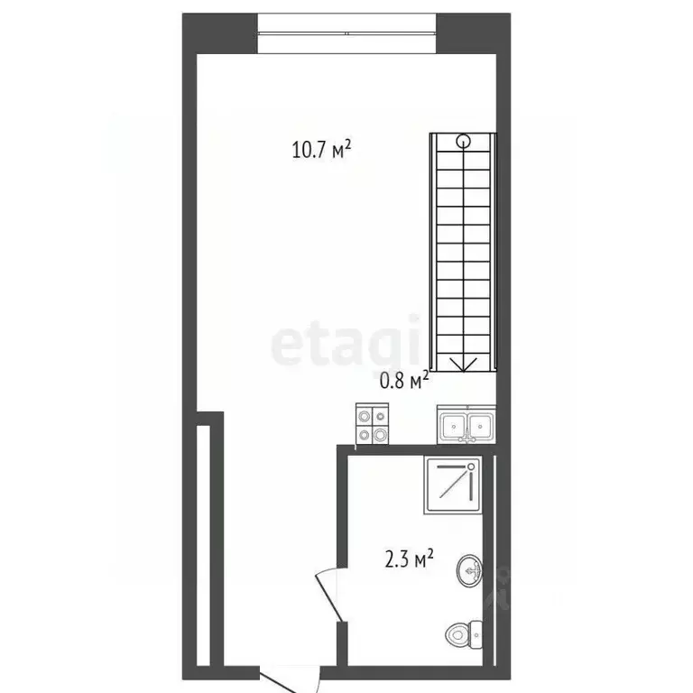 Студия Москва 2-й Амбулаторный проезд, 8С3 (15.7 м) - Фото 2