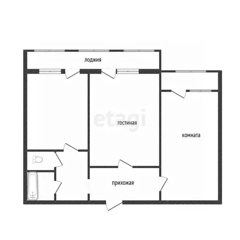 2-к кв. Костромская область, Кострома Полянская ул., 37а (67.3 м) - Фото 2