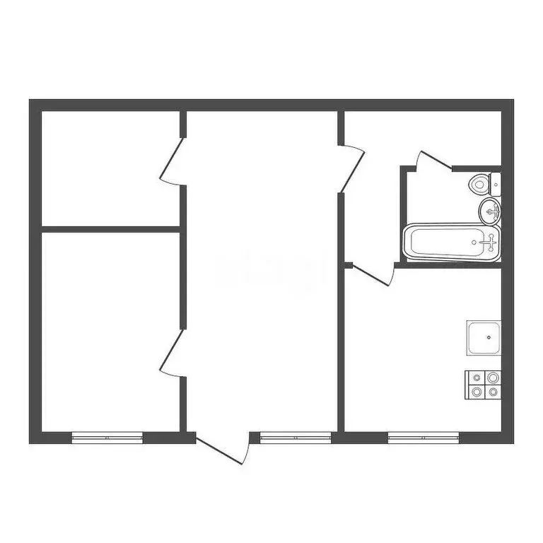 3-комнатная квартира: Балабаново, улица Энергетиков, 8 (43.1 м) - Фото 0