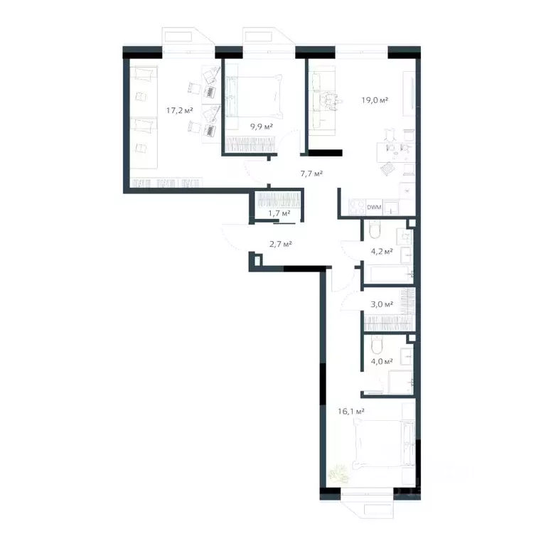 3-к кв. Приморский край, Владивосток Дом на Востоке жилой комплекс, ... - Фото 1