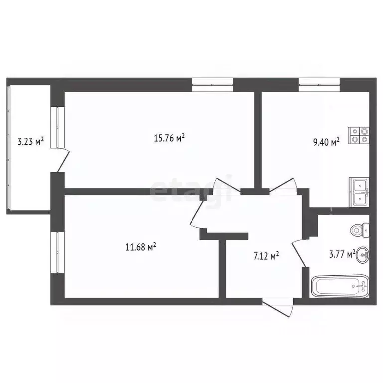 2-к кв. Ульяновская область, Ульяновск бул. Военных Строителей, 1 ... - Фото 2