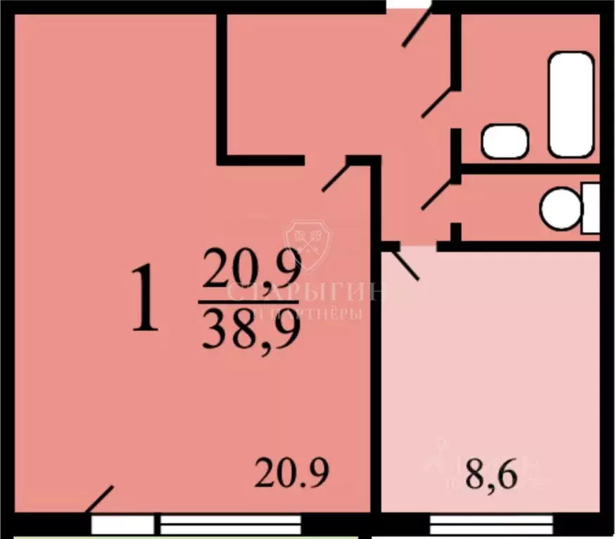 1-к кв. Москва ул. Коненкова, 6 (39.0 м) - Фото 2