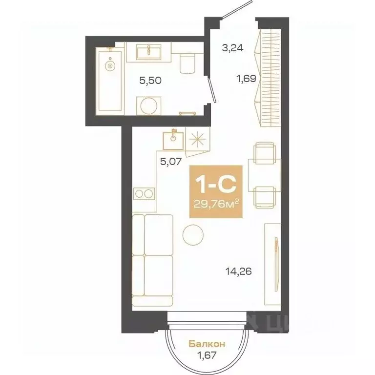 1-к кв. Новосибирская область, Новосибирск Академгородок мкр, ул. Мусы ... - Фото 1