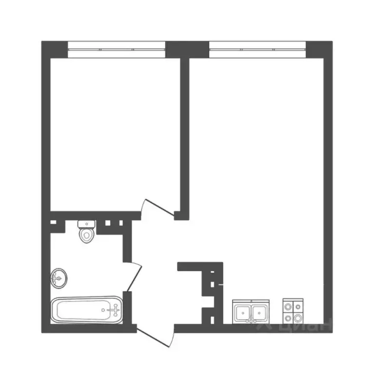 1-к кв. Тюменская область, Тюмень ул. Алматинская, 4 (40.0 м) - Фото 2