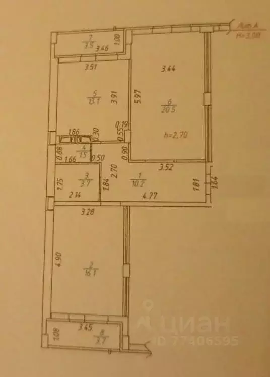 2-к кв. Краснодарский край, Краснодар Сормовская ул., 204/7 (65.1 м) - Фото 2