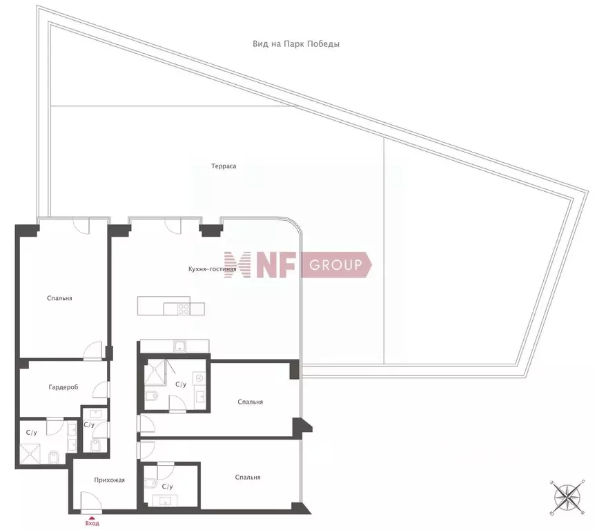 4-к кв. Москва ул. Братьев Фонченко, 1к5 (207.0 м) - Фото 2