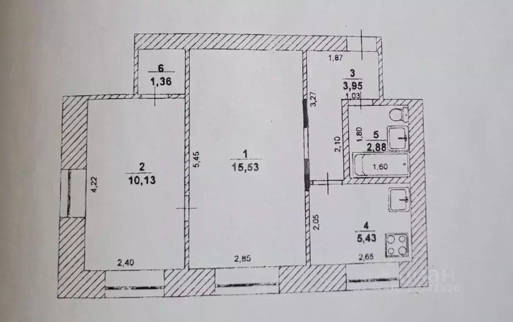 2-к кв. Ульяновская область, Ульяновск 9 Мая ул., 80 (39.3 м) - Фото 2