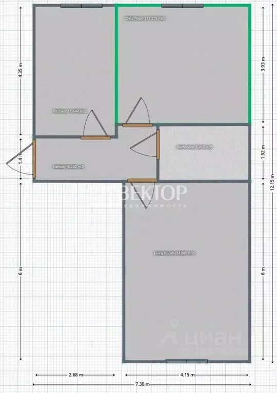 2-к кв. Костромская область, Кострома пос. Волжский, 3-й кв-л, 23 ... - Фото 1