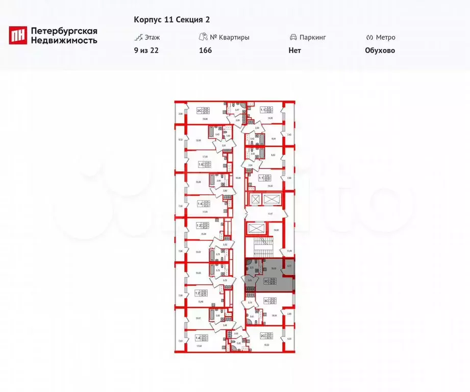 Квартира-студия, 24,9 м, 9/22 эт. - Фото 1