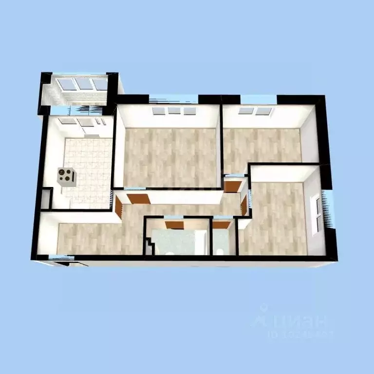 3-к кв. Башкортостан, Уфа ул. Аксакова, 81/1 (32.6 м) - Фото 2