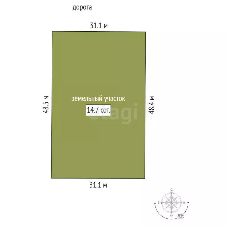 Участок в Белый Яр, Пролетарская улица (15 м) - Фото 1