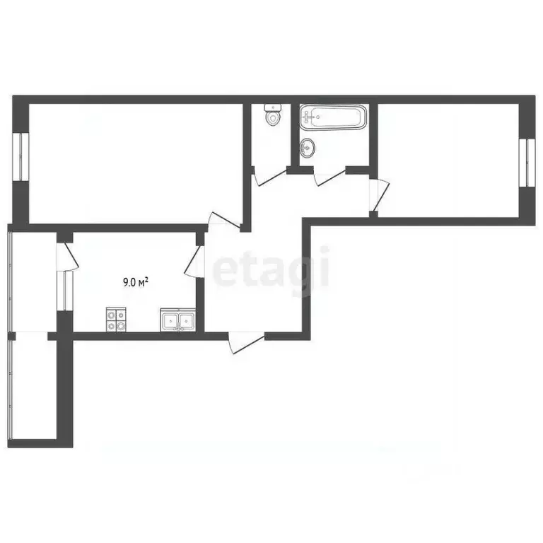 2-к кв. Московская область, Ступино городской округ, д. Алфимово ул. ... - Фото 2