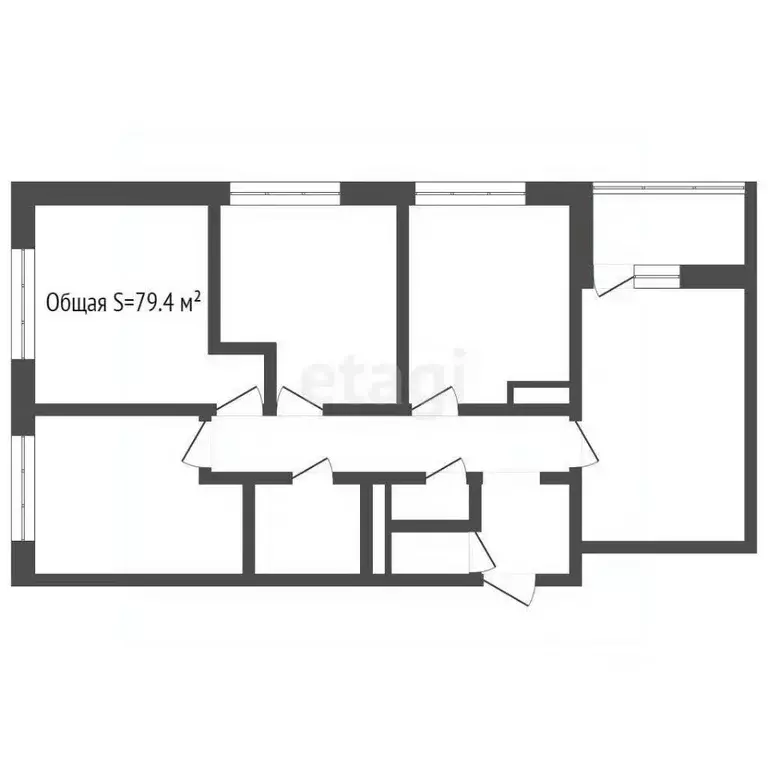 4-к кв. Кемеровская область, Кемерово ул. Веры Волошиной, 42А (79.4 м) - Фото 2