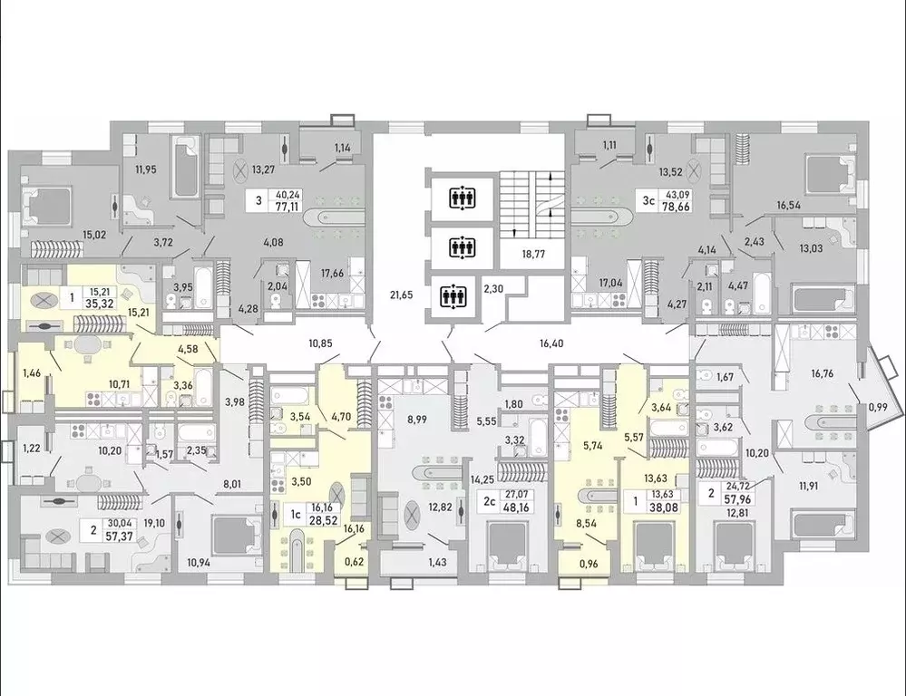 3-к кв. Башкортостан, Уфа Бакалинская ул., 9/1 (78.66 м) - Фото 2