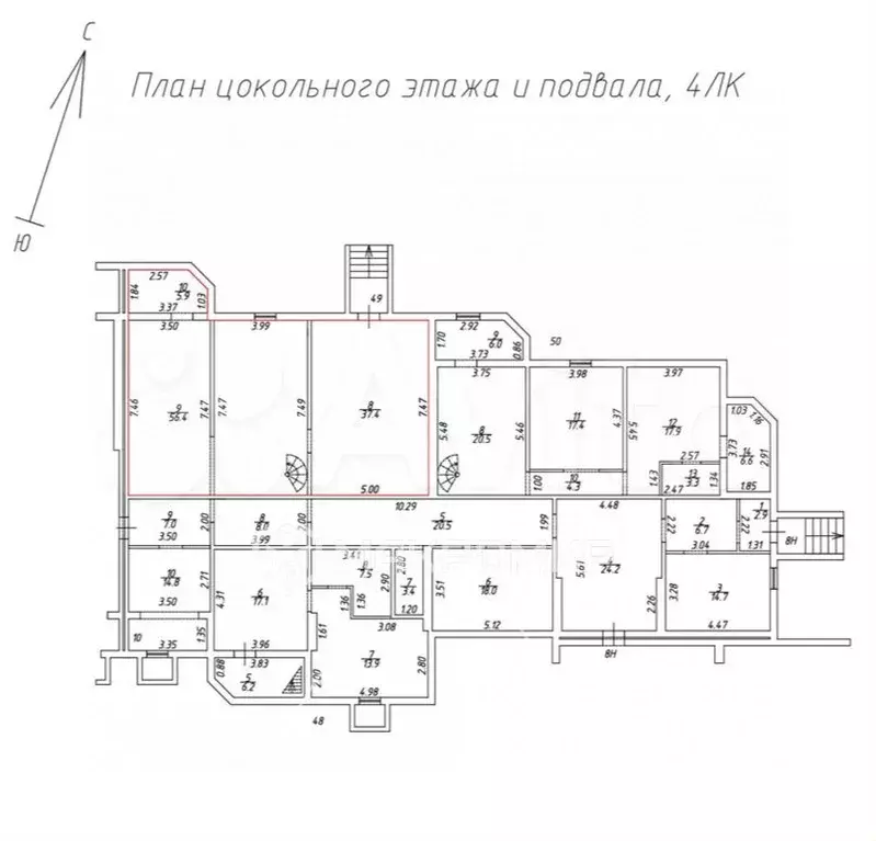 5-к. квартира, 204,2 м, 1/5 эт. - Фото 0