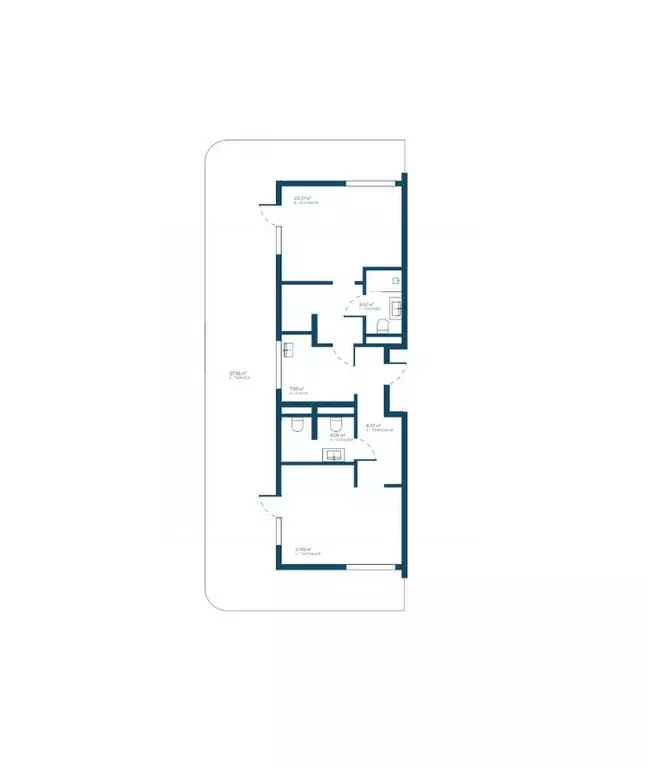 2-к кв. Крым, Саки Птица жилой комплекс (133.19 м) - Фото 0