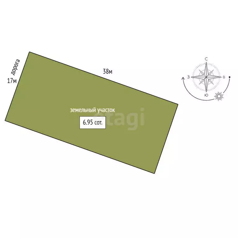 Участок в деревня Низино, Ланская улица (6.95 м) - Фото 1