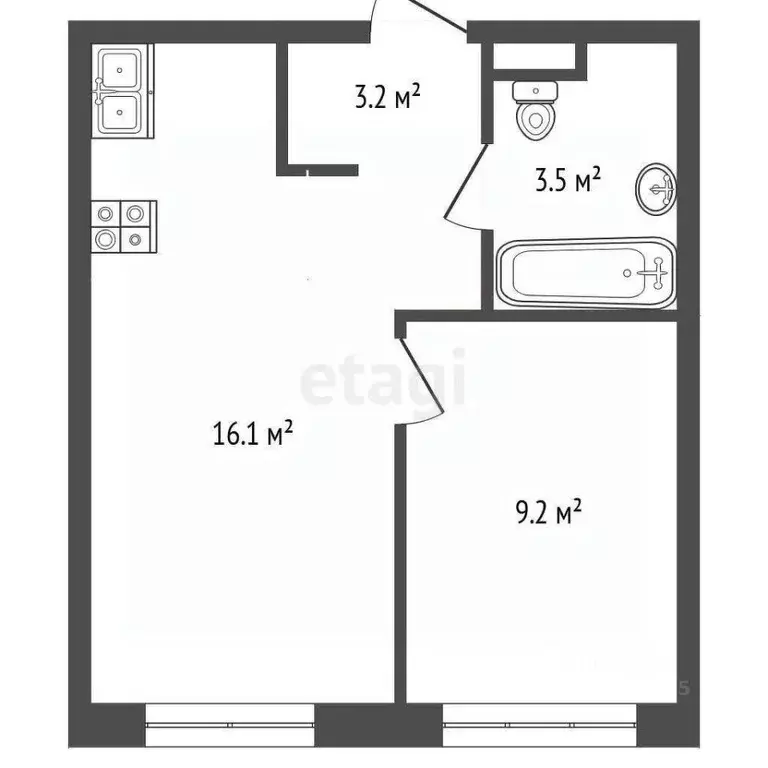 1-к кв. Московская область, Красногорск городской округ, пос. ... - Фото 2