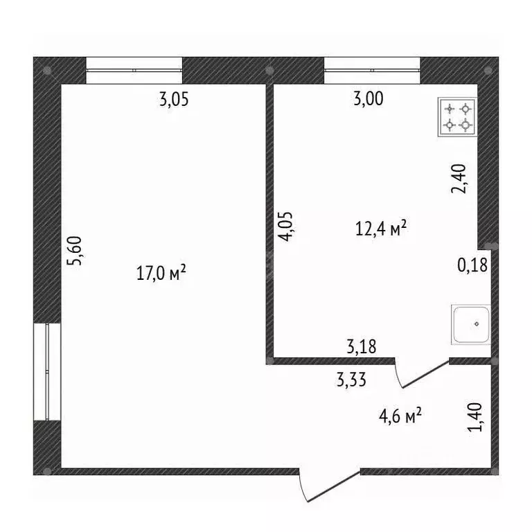 1-к кв. Башкортостан, Уфа Бельская ул., 11 (34.0 м) - Фото 1