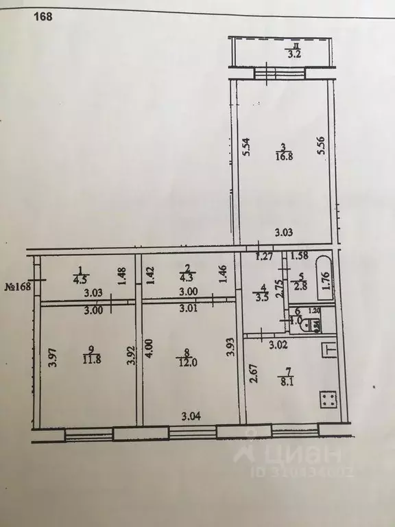 3-к кв. Башкортостан, Уфа ул. Ахметова, 275к1 (65.0 м) - Фото 0