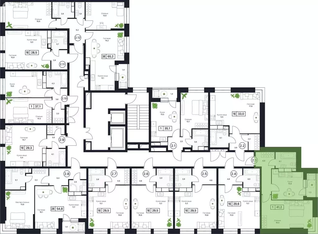 1-комнатная квартира: Пушкино, ЖК Пушкино Град (41 м) - Фото 1