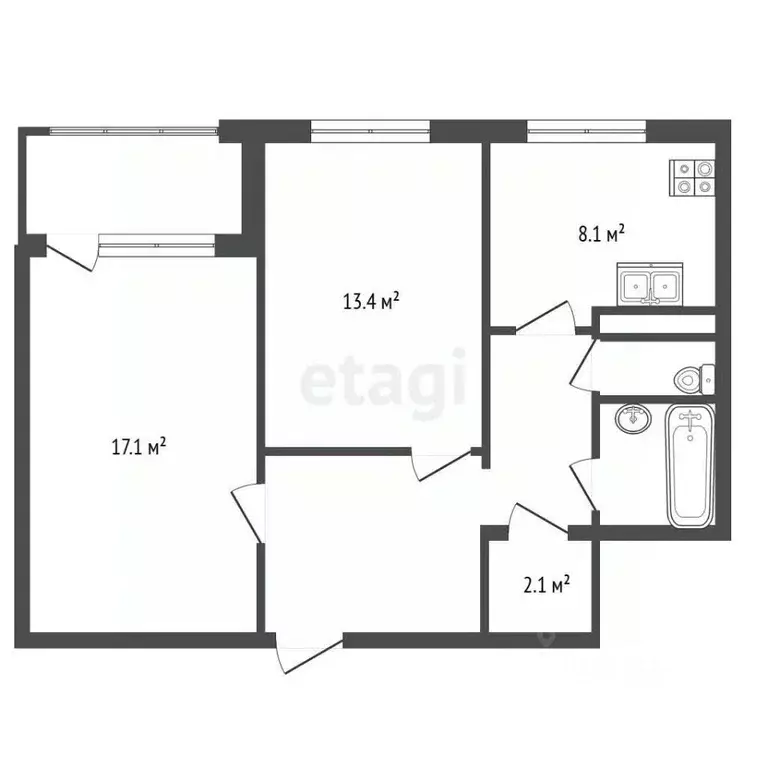 2-к кв. Санкт-Петербург Стрельбищенская ул., 15К2 (66.0 м) - Фото 2