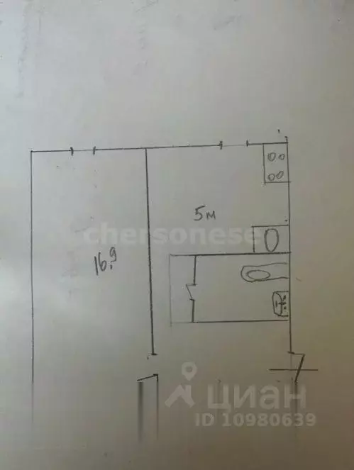 1-к кв. Севастополь ул. Якорная, 12 (30.1 м) - Фото 2