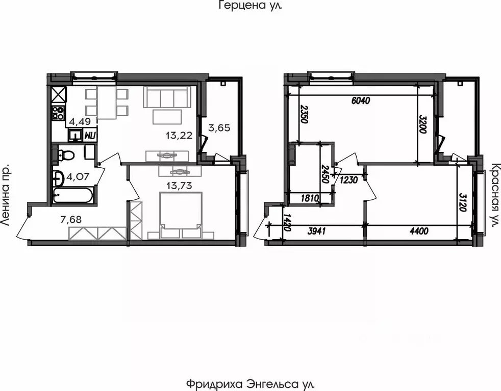 2-к кв. Карелия, Петрозаводск ул. Герцена (46.84 м) - Фото 0