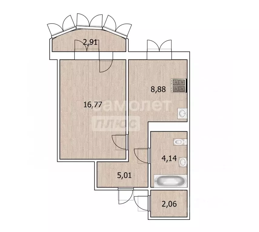 1-к кв. Тюменская область, Тюмень Антипино мкр, ул. Беловежская, 19к3 ... - Фото 2