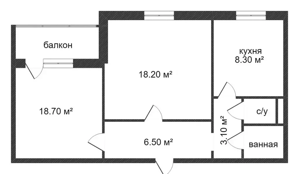 2-к кв. Ямало-Ненецкий АО, Новый Уренгой Сибирская ул., 67 (55.0 м) - Фото 2