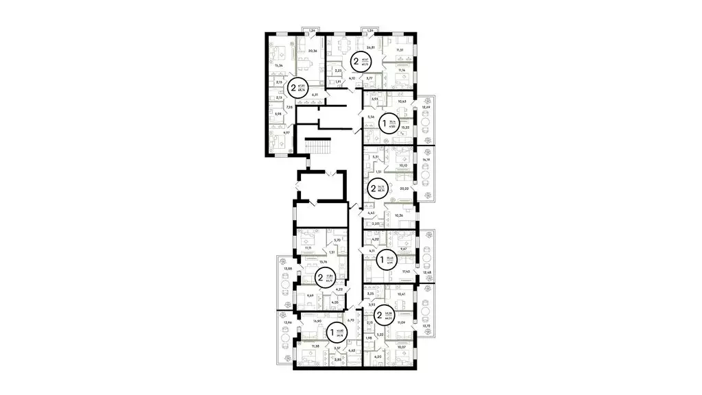 1-комнатная квартира: Тюмень, улица Александра Звягина, 3 (59.78 м) - Фото 1