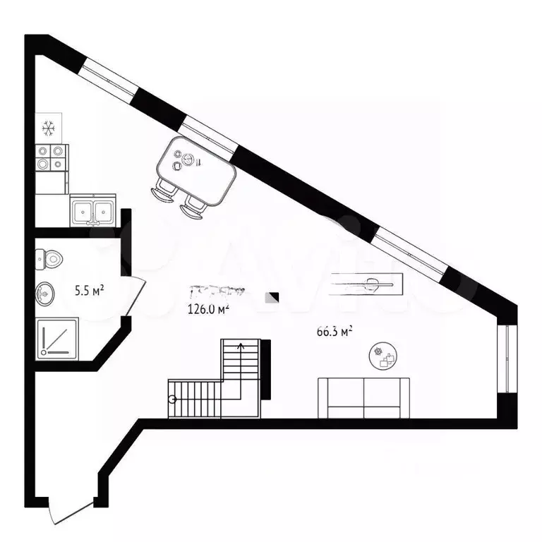 3-к. квартира, 126 м, 9/9 эт. - Фото 0