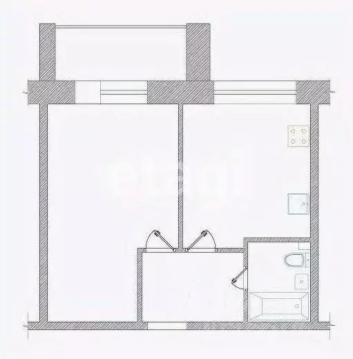 1-к кв. Татарстан, Казань ул. Адоратского, 1Б (51.5 м) - Фото 2