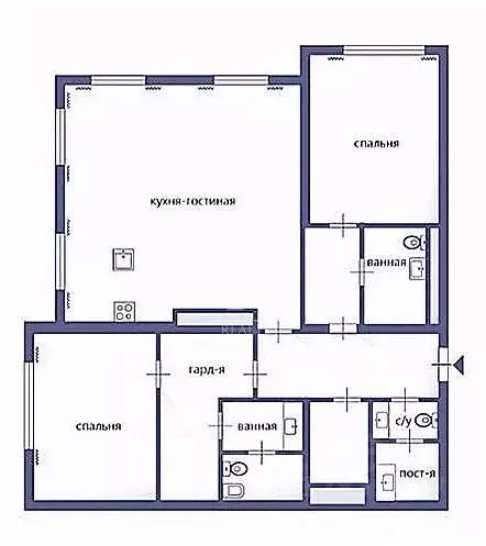 3-к кв. Москва 1-я Тверская-Ямская ул., 2 (161.0 м) - Фото 1