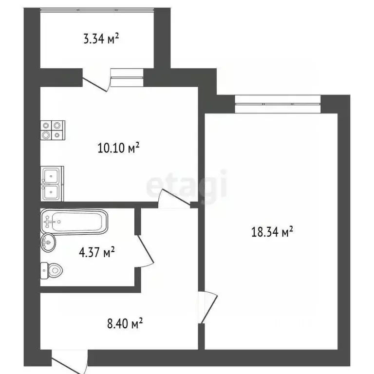 1-к кв. Тюменская область, Тюмень Войновка мкр, ул. Энергостроителей, ... - Фото 1