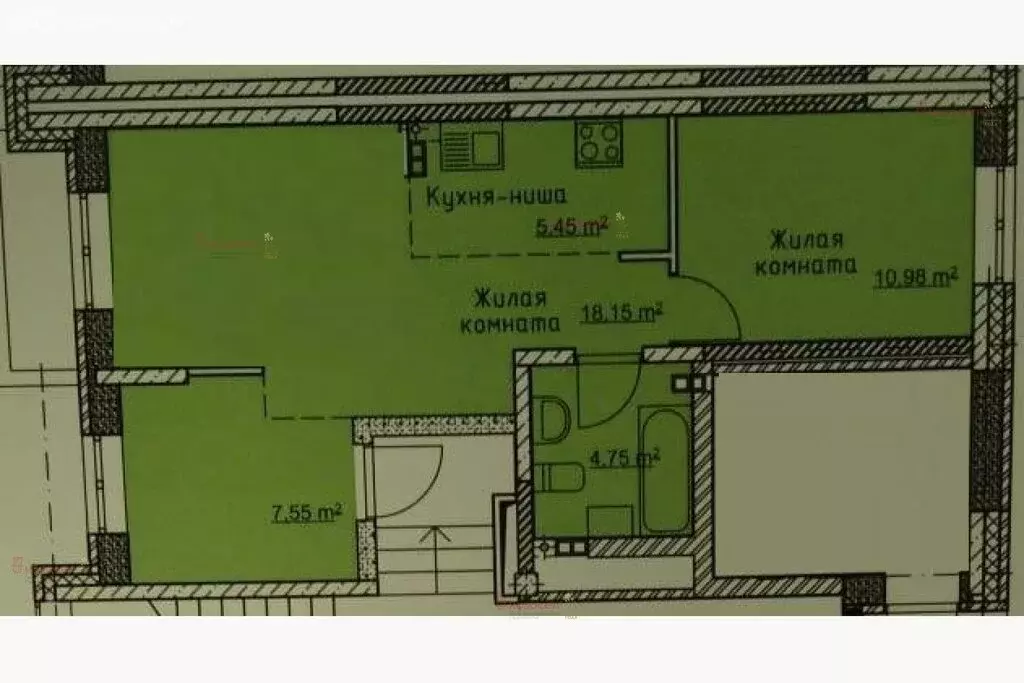 1-комнатная квартира: Екатеринбург, улица Чемпионов, 4 (47 м) - Фото 0