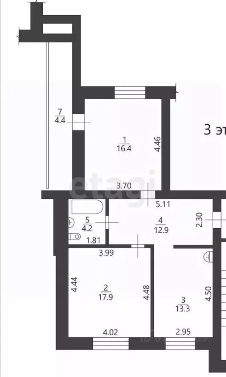 2-к кв. Мордовия, Саранск Севастопольская ул., 38 (63.0 м) - Фото 1