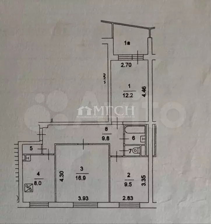 3-к. квартира, 60 м, 7/9 эт. - Фото 0