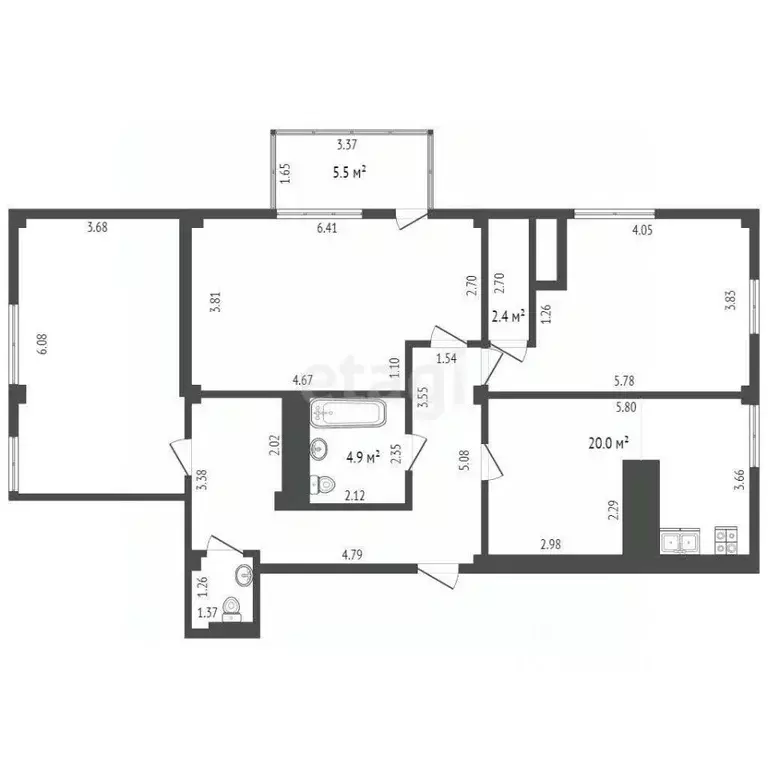 3-к кв. Севастополь ул. Александра Маринеско, 1Ак2 (110.4 м) - Фото 2